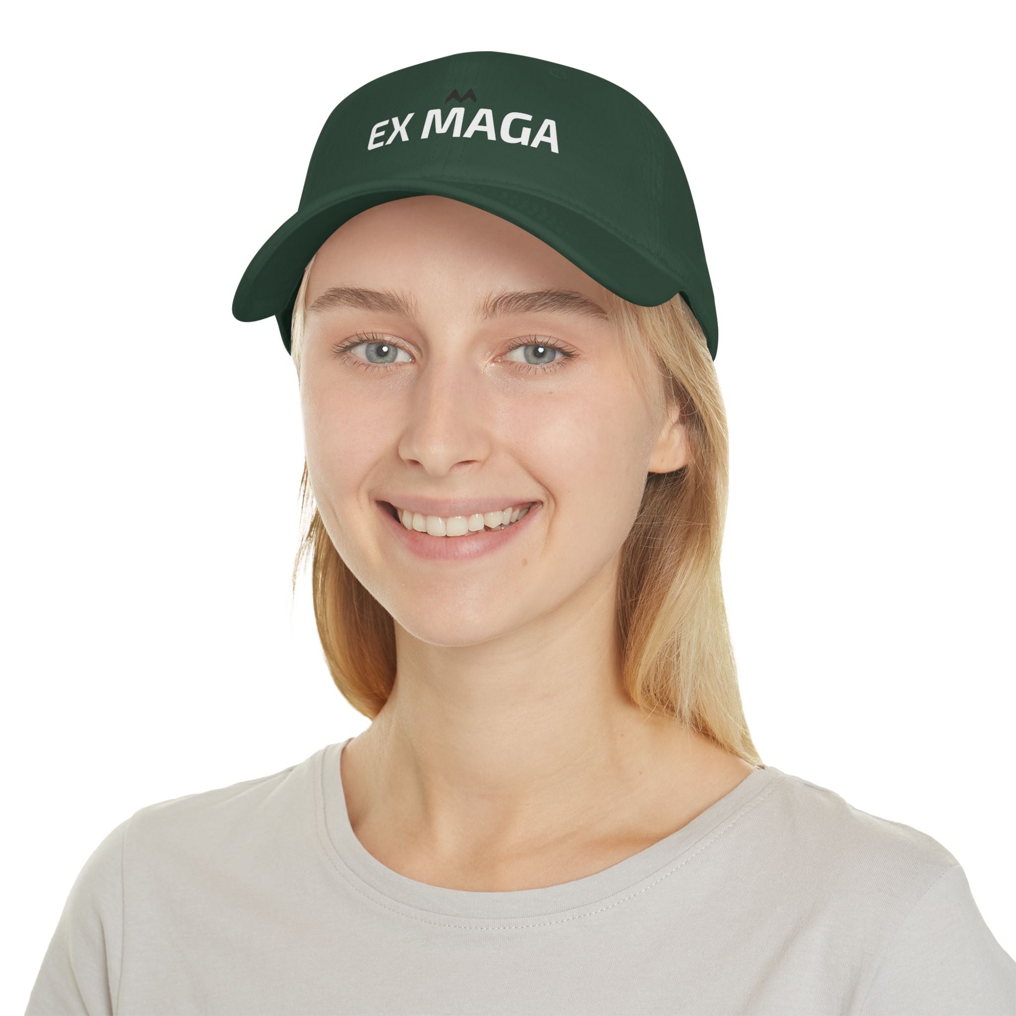 'EX MAGA'  Mood Cap Embroidered Baseball Cap — Minimal Positive Dad Hat