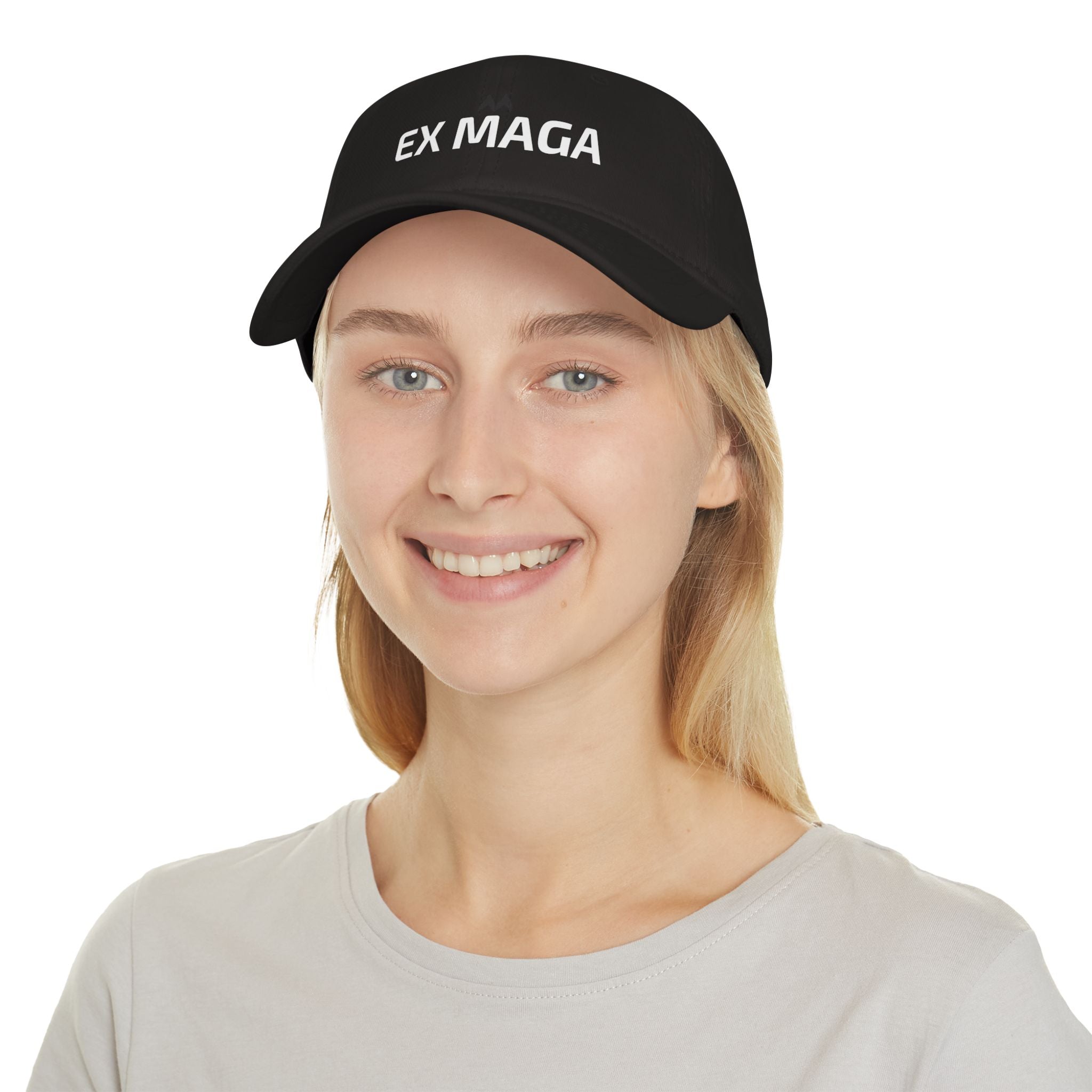 'EX MAGA'  Mood Cap Embroidered Baseball Cap — Minimal Positive Dad Hat