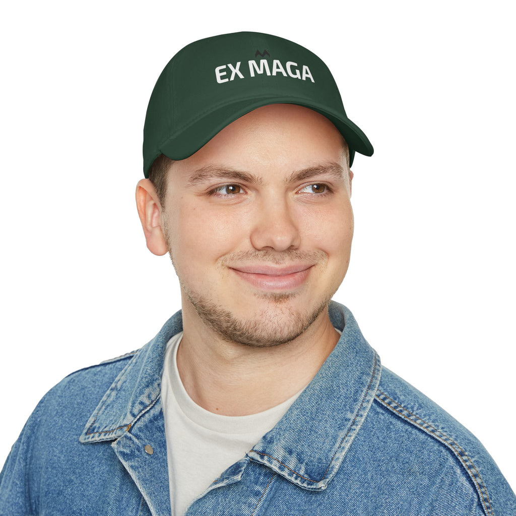 'EX MAGA'  Mood Cap Embroidered Baseball Cap — Minimal Positive Dad Hat