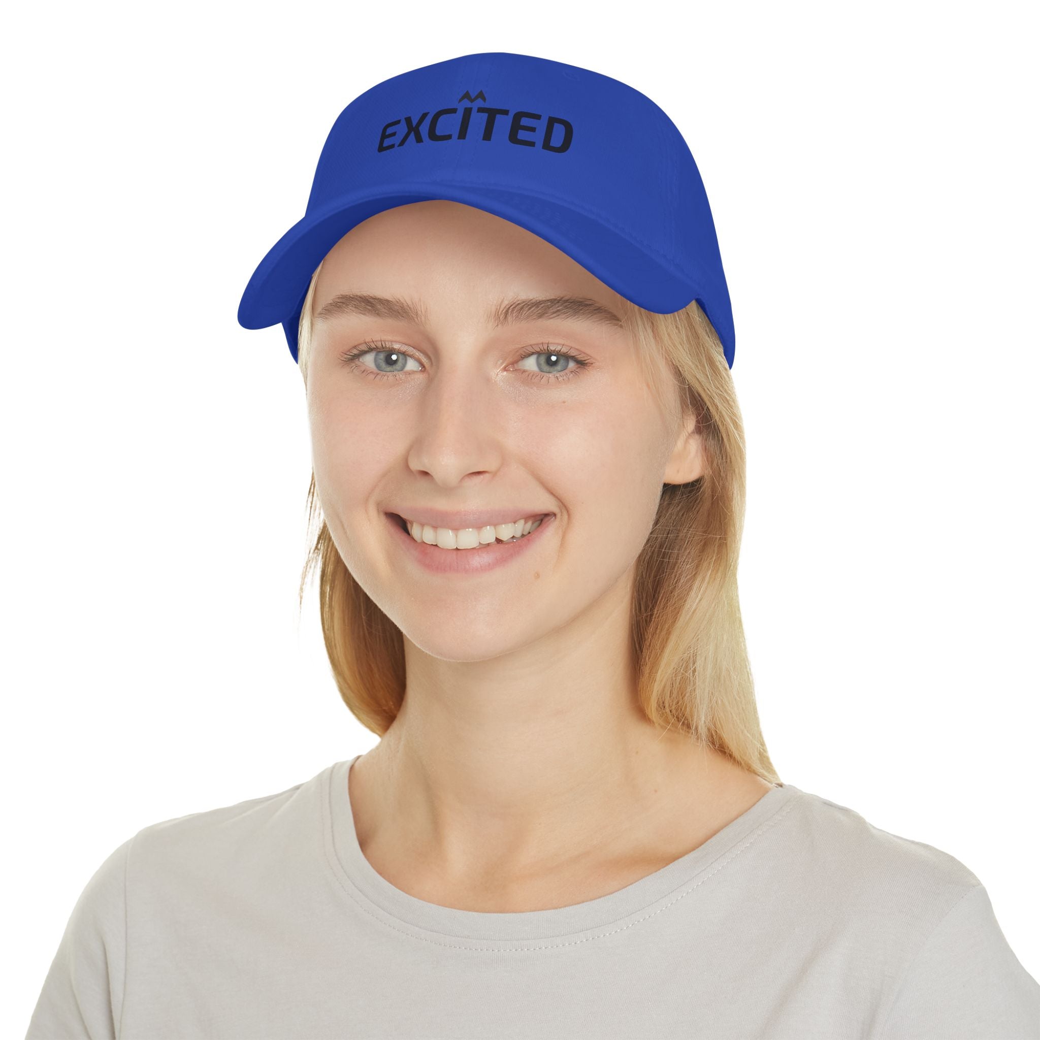 'Excited' Embroidered Baseball Cap — Minimal Positive Dad Hat