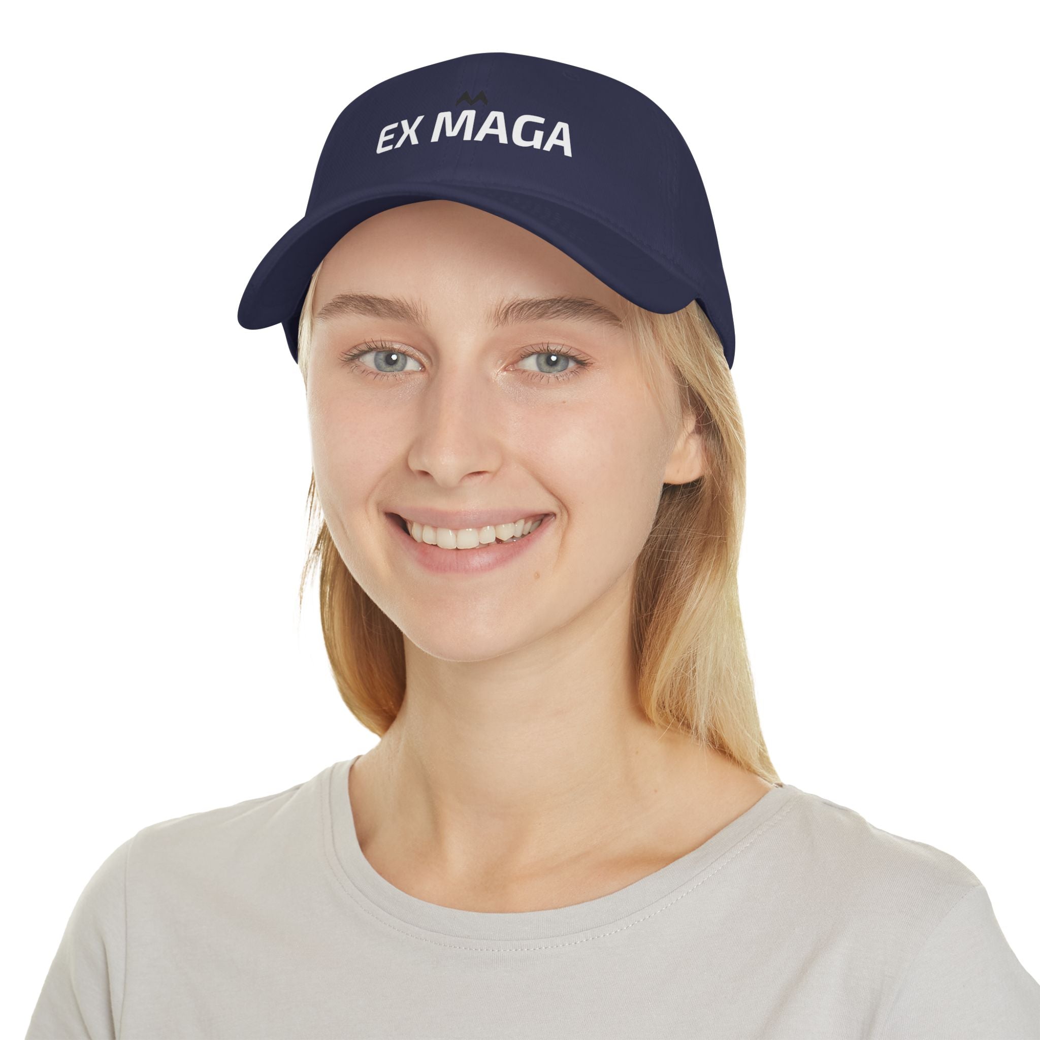 'EX MAGA'  Mood Cap Embroidered Baseball Cap — Minimal Positive Dad Hat