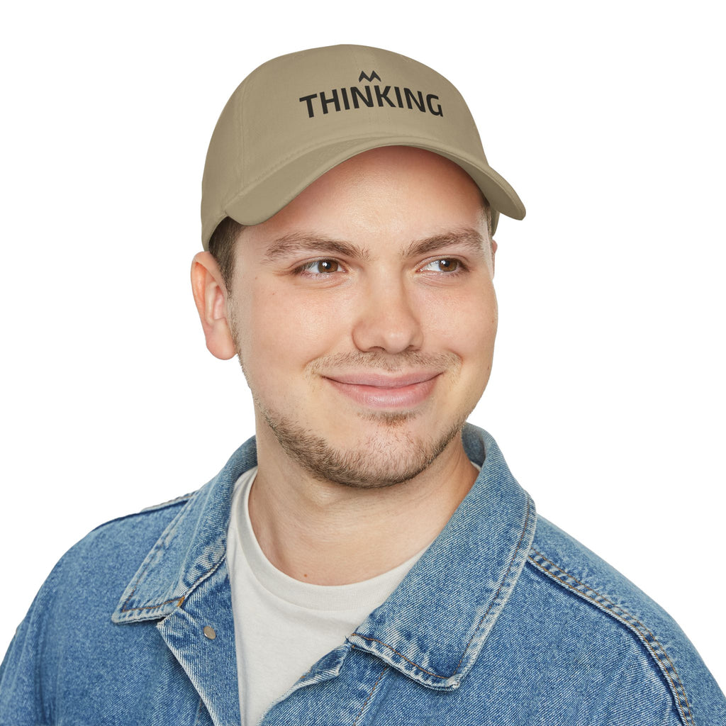 'THINKING'  Mood Cap Embroidered Baseball Cap — Minimal Positive Dad Hat